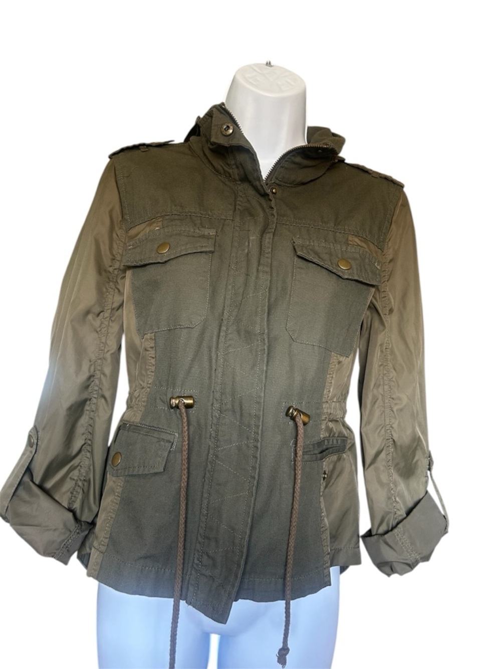 American Rag Olive Utility Drawstring Jacket - Picture 2 of 10